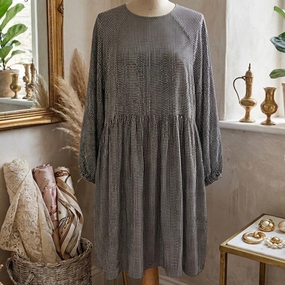 United Colors of Benetton Oversized Lagenlook Cottagecore Smock Dress- Size M - Picture 1 of 7
